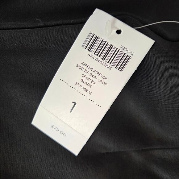 Chico's Serene Stretch Black Crop Pants Sz 1X Side Zip Slit The Ultimate Fit NWT - Picture 5 of 13
